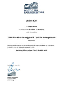 Energieberater Hamburg Zertifikat